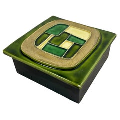 French Ceramic Secret box or jewelry box or tidy  - Mithé Espelt 60's Fance