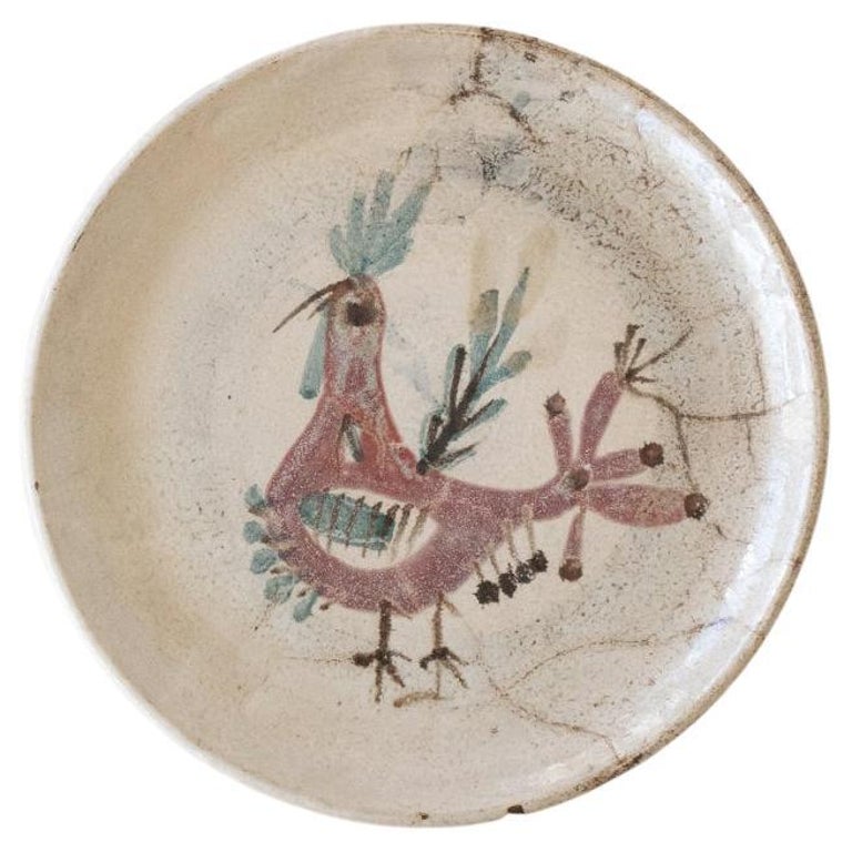 French Ceramic Small Plate by Gustave Reynaud For Sale at 1stDibs