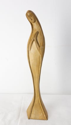 French Ceramic Statuette of the Praying Virgin, circa 1950