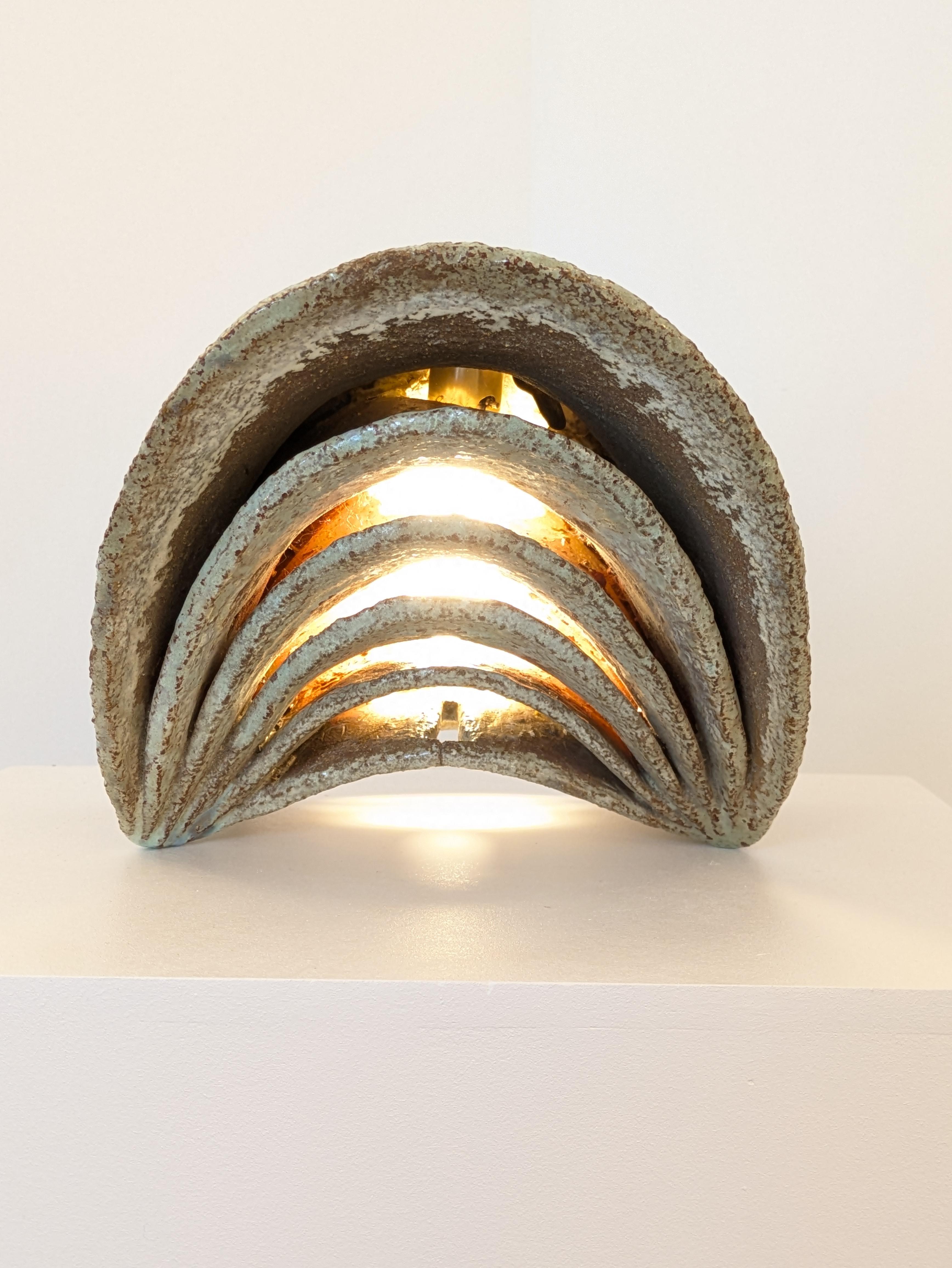 Postmoderne Lampe de table en céramique française, années 1960 en vente