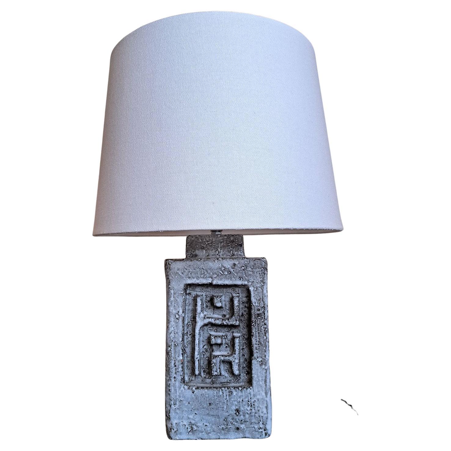 French Ceramic Table Lamp by Huguette 
Marius Bessone, to Vallauris, circa 1970 For Sale