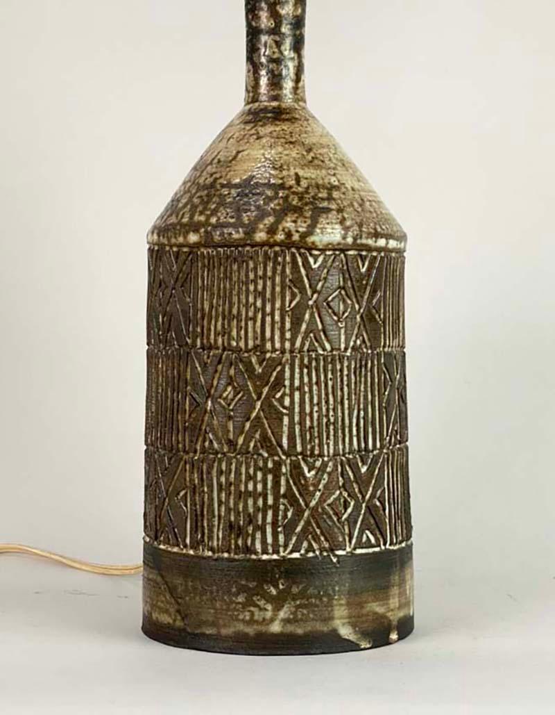 Lámpara de sobremesa de cerámica francesa de Jacques Pouchain  / Atelier Dieulefit siglo XX en venta