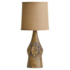 French Ceramic Table Lamp by Raphaël Giarrusso for Accolay, 1960s