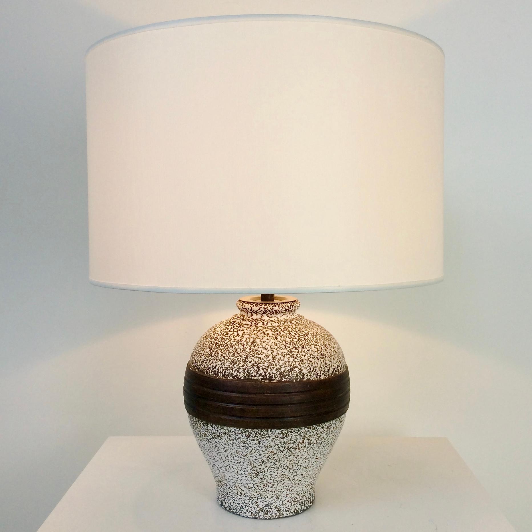 French Ceramic Table Lamp, circa 1940 For Sale 7