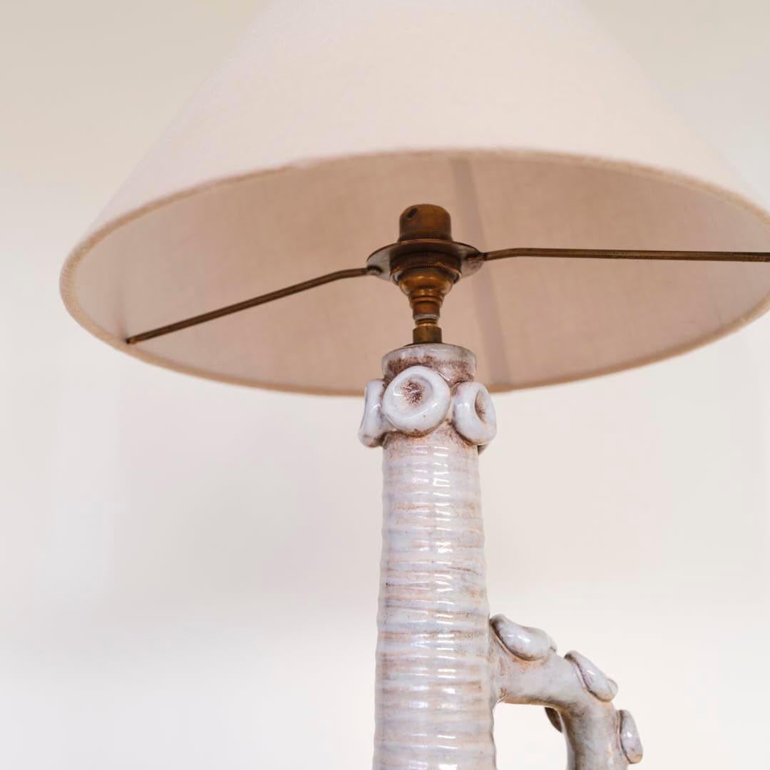20ième siècle Lampe de table en céramique française en vente