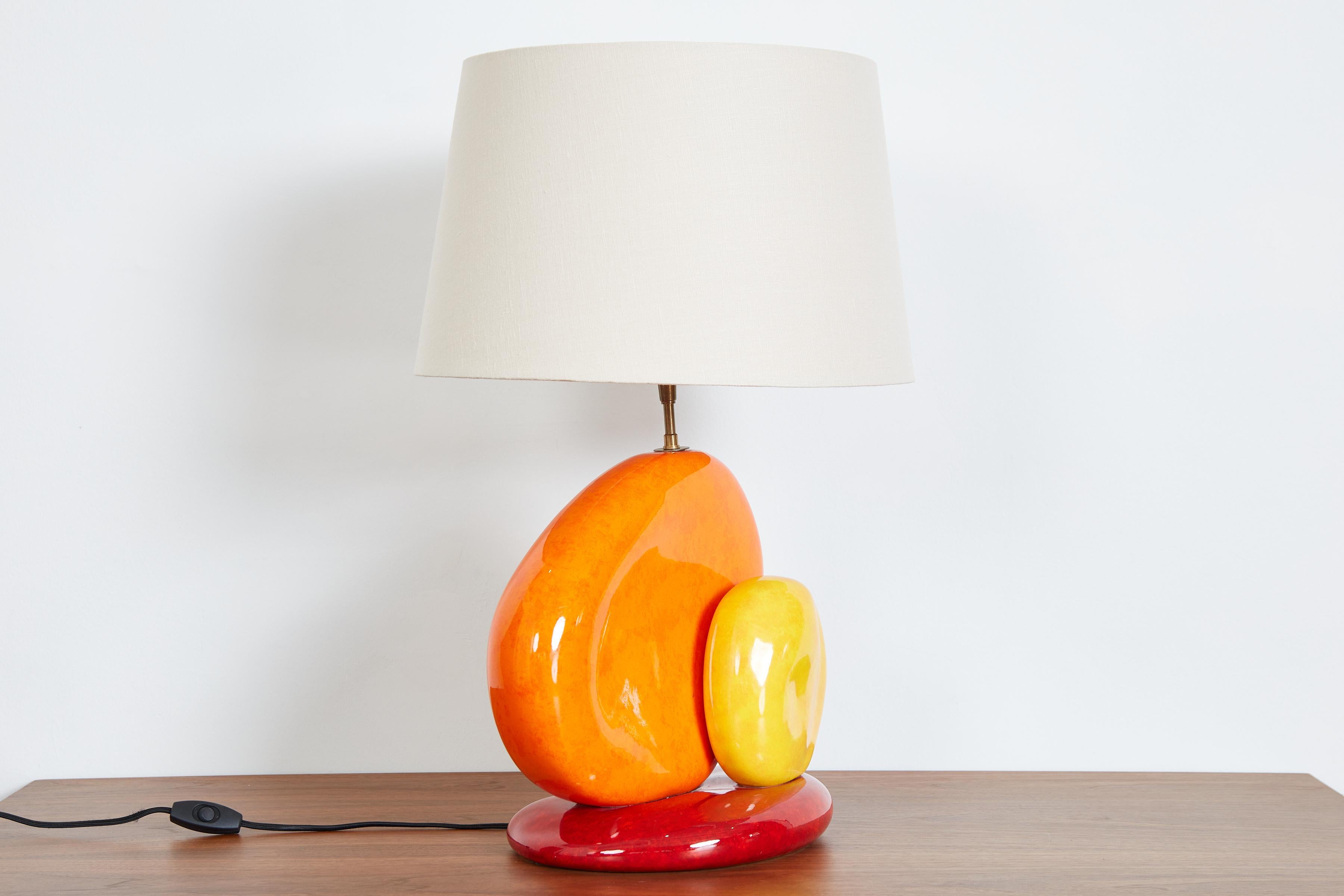French Ceramic Table Lamp For Sale 1