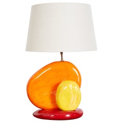 Französische Keramiktischlampe