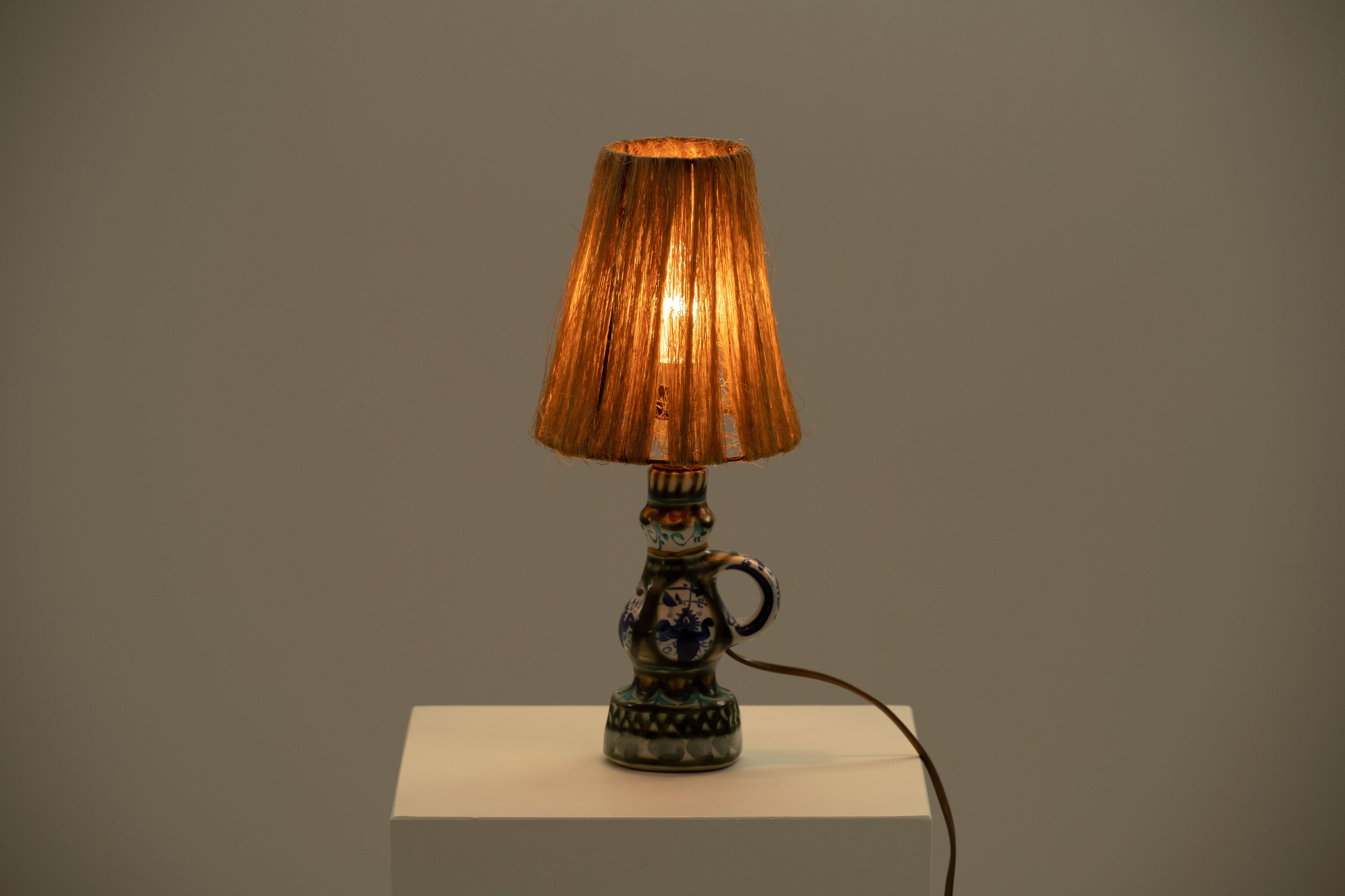 Mid-Century Modern French Ceramic Table Lamp, France, 1940
