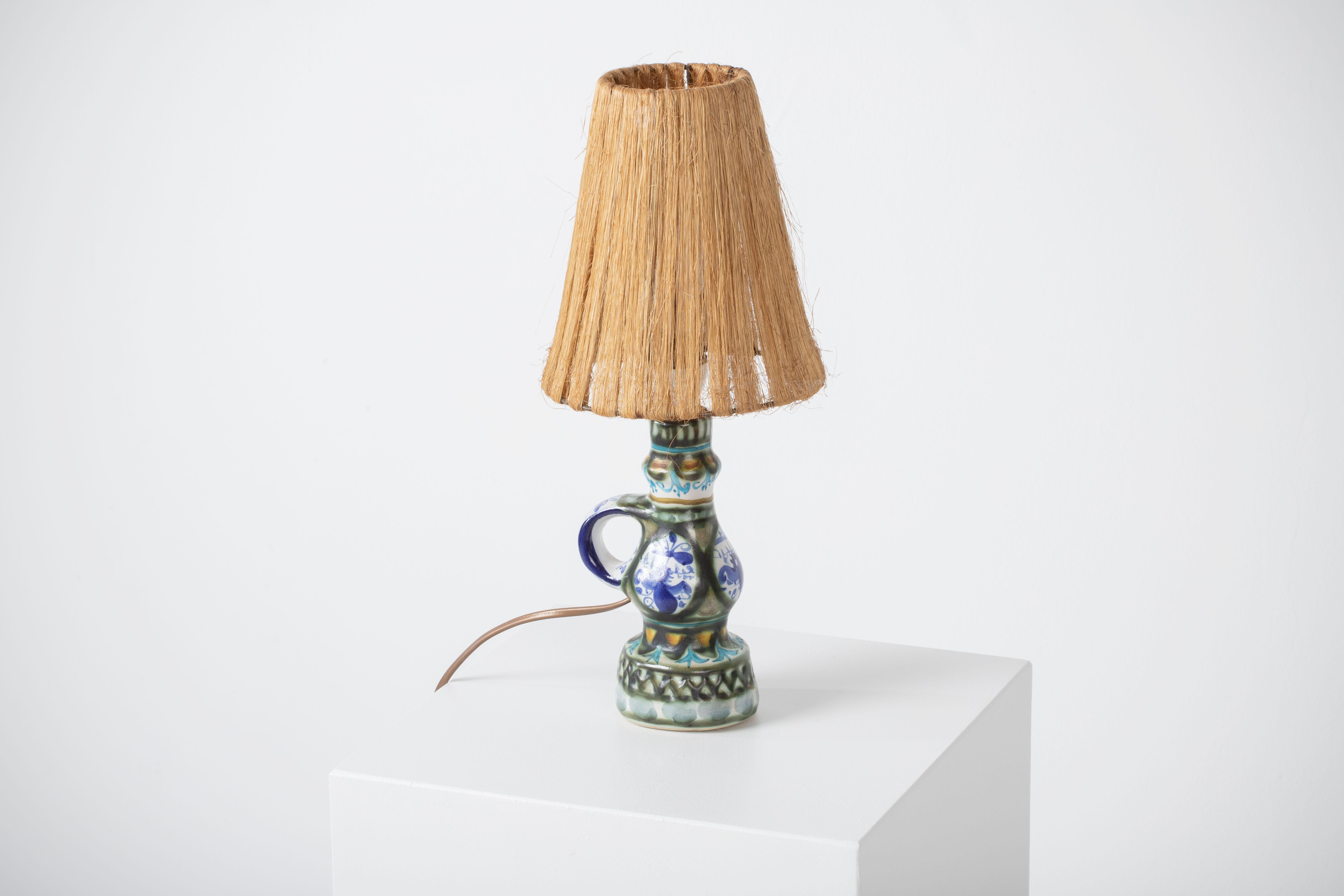 French Ceramic Table Lamp, France, 1940 1