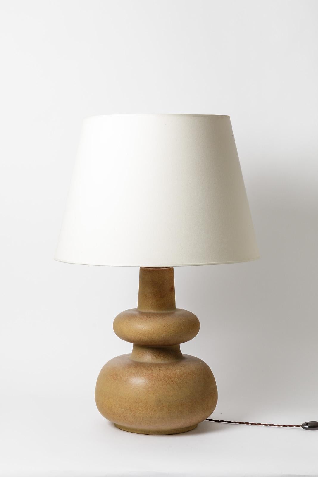 French Ceramic Table Lamp Mid Century Design circa 1970 (20. Jahrhundert)