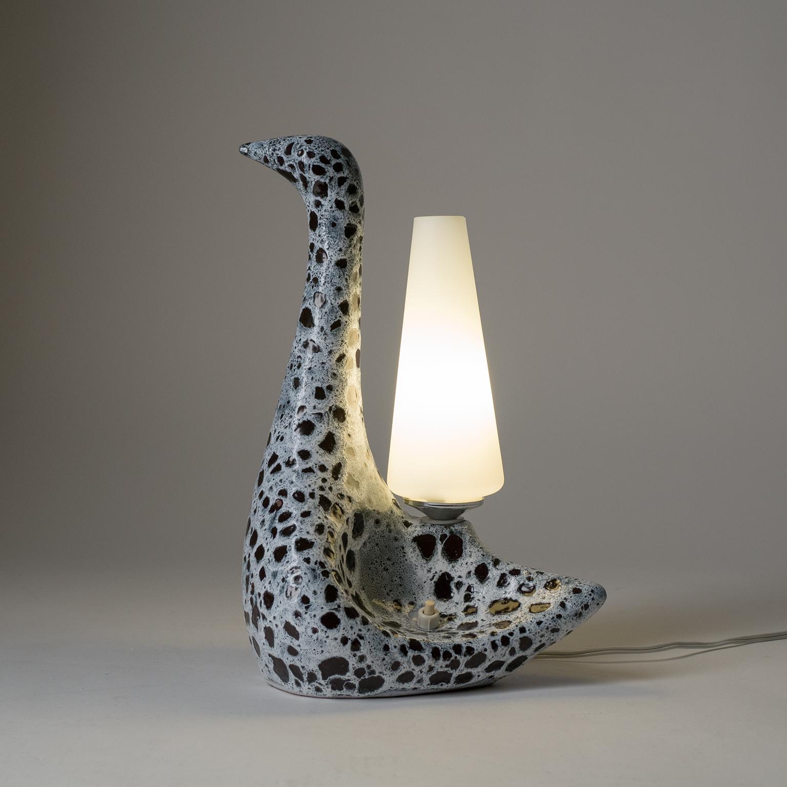 Mid-Century Modern French Ceramic Table Lamp, Vallauris, circa 1960