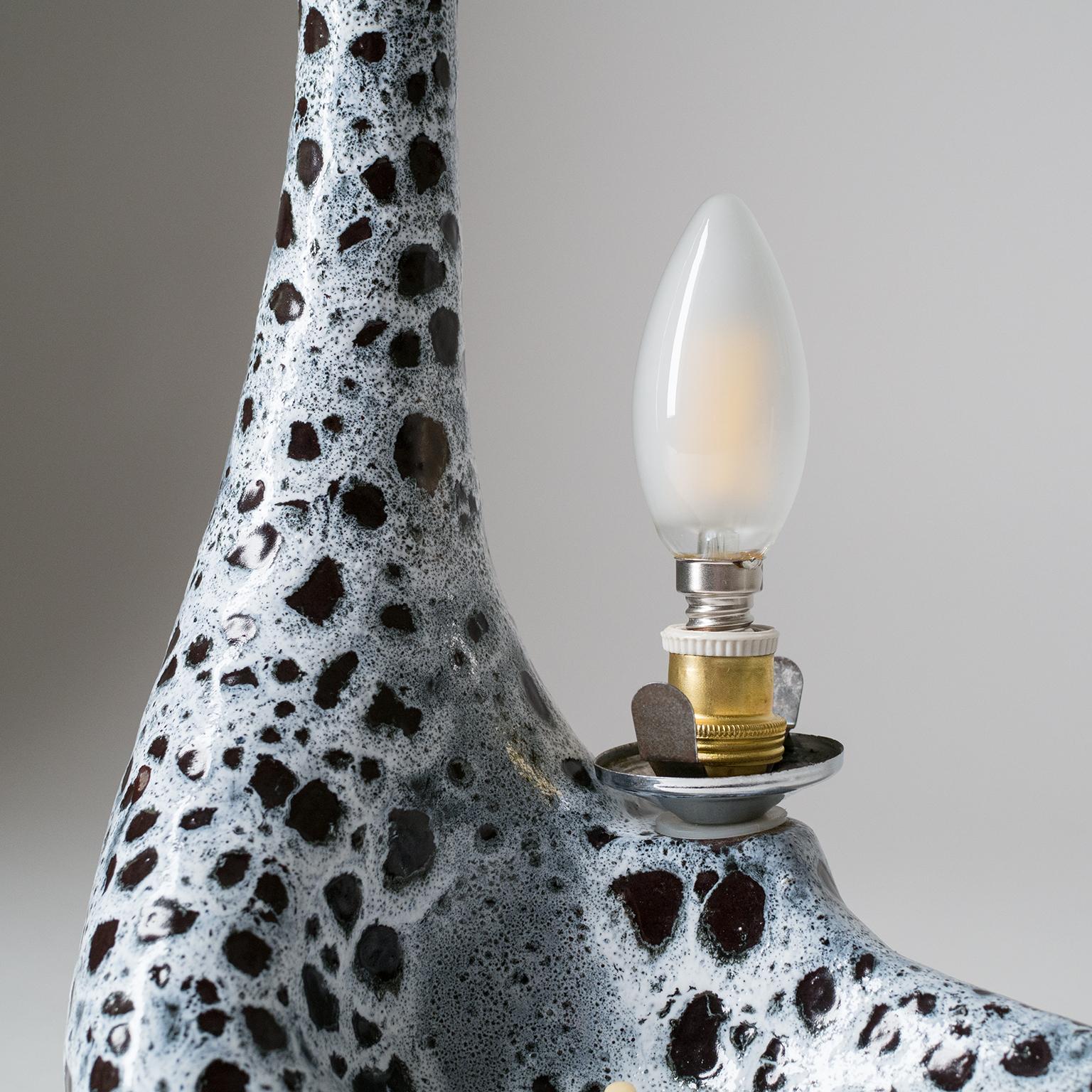 French Ceramic Table Lamp, Vallauris, circa 1960 3