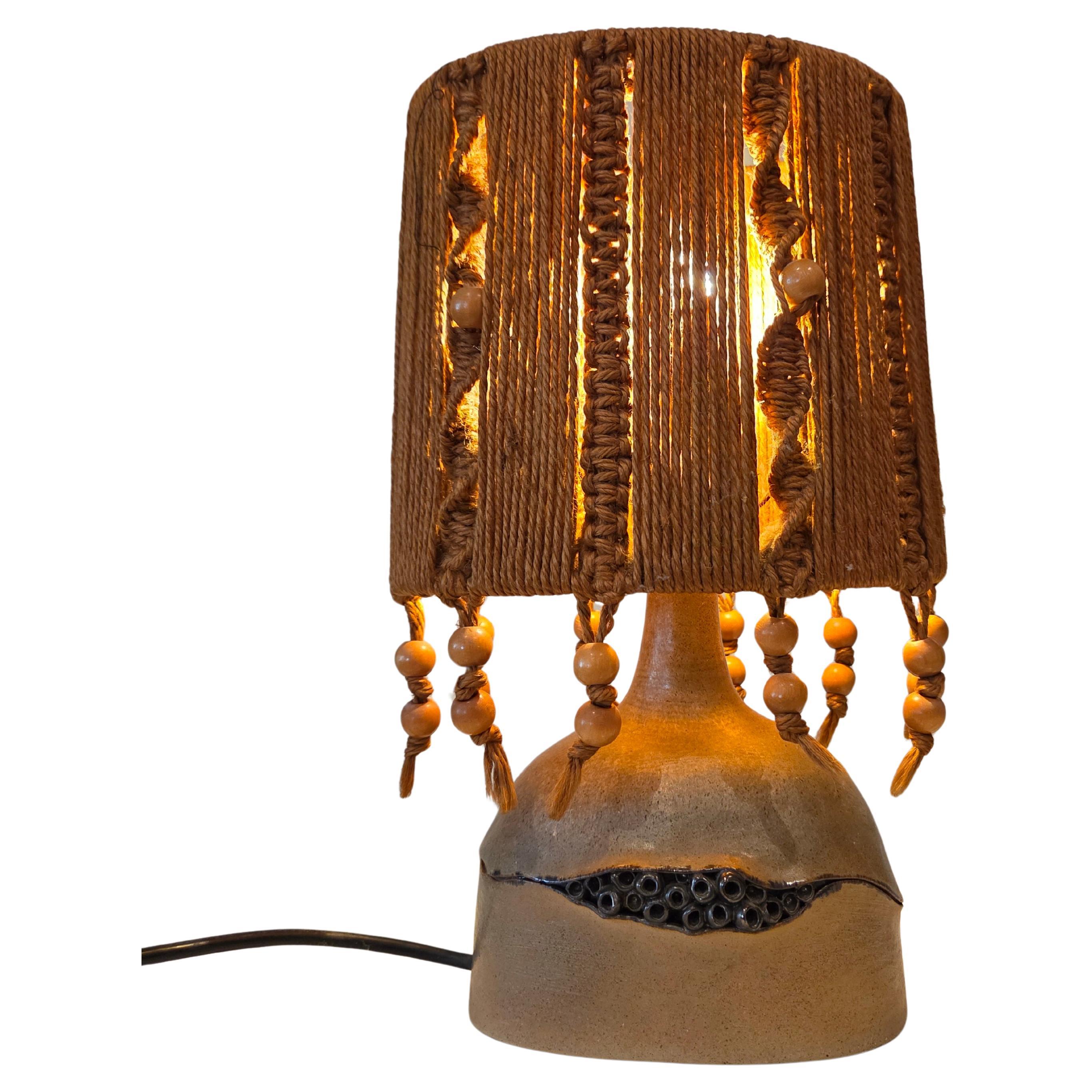 French Ceramic Table Lamp1 1970s France