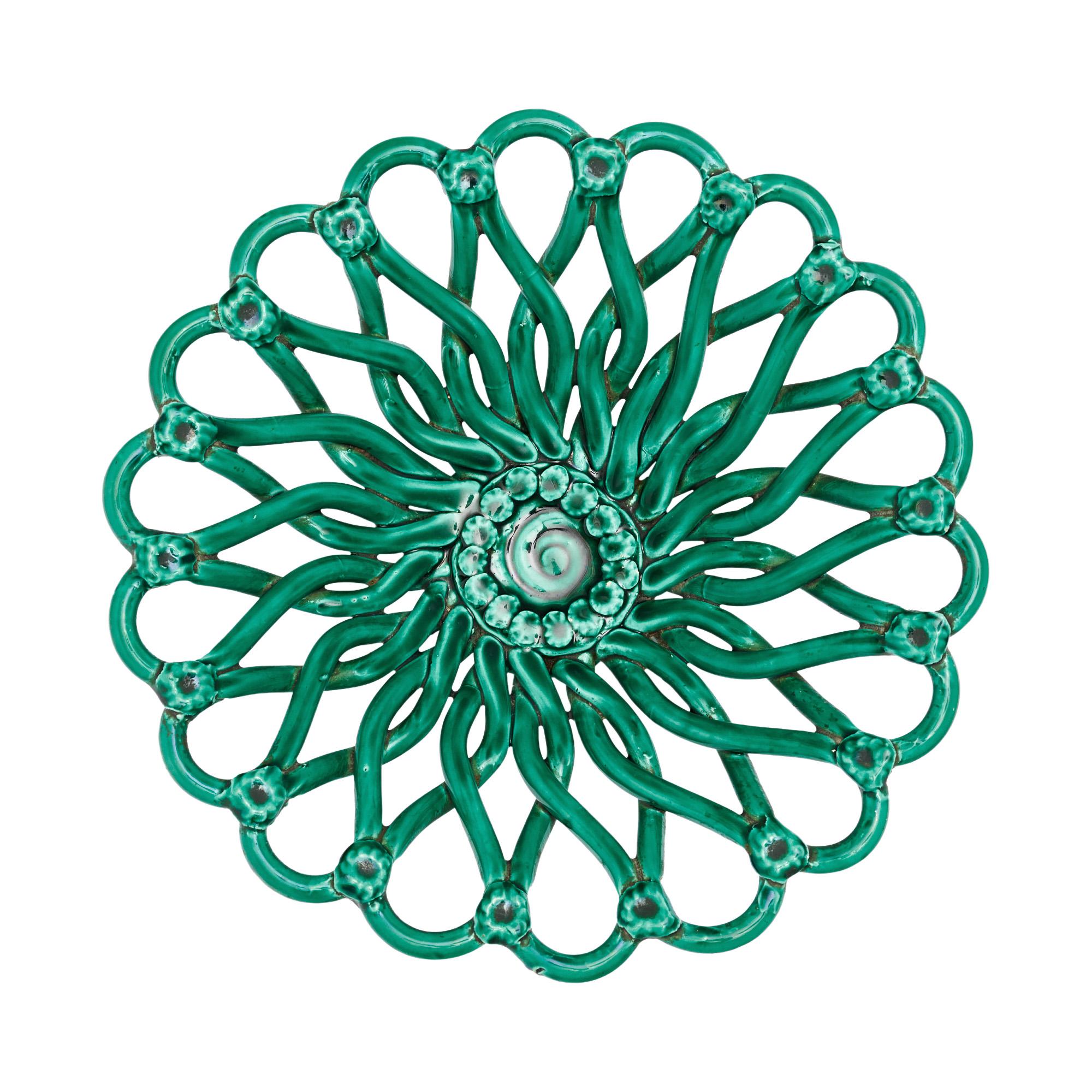 French Ceramic Teal Bowl For Sale 4