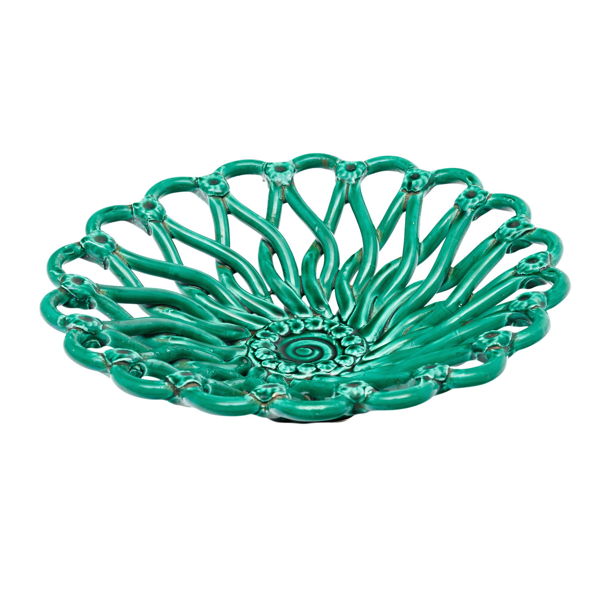 French Ceramic Teal Bowl For Sale 2