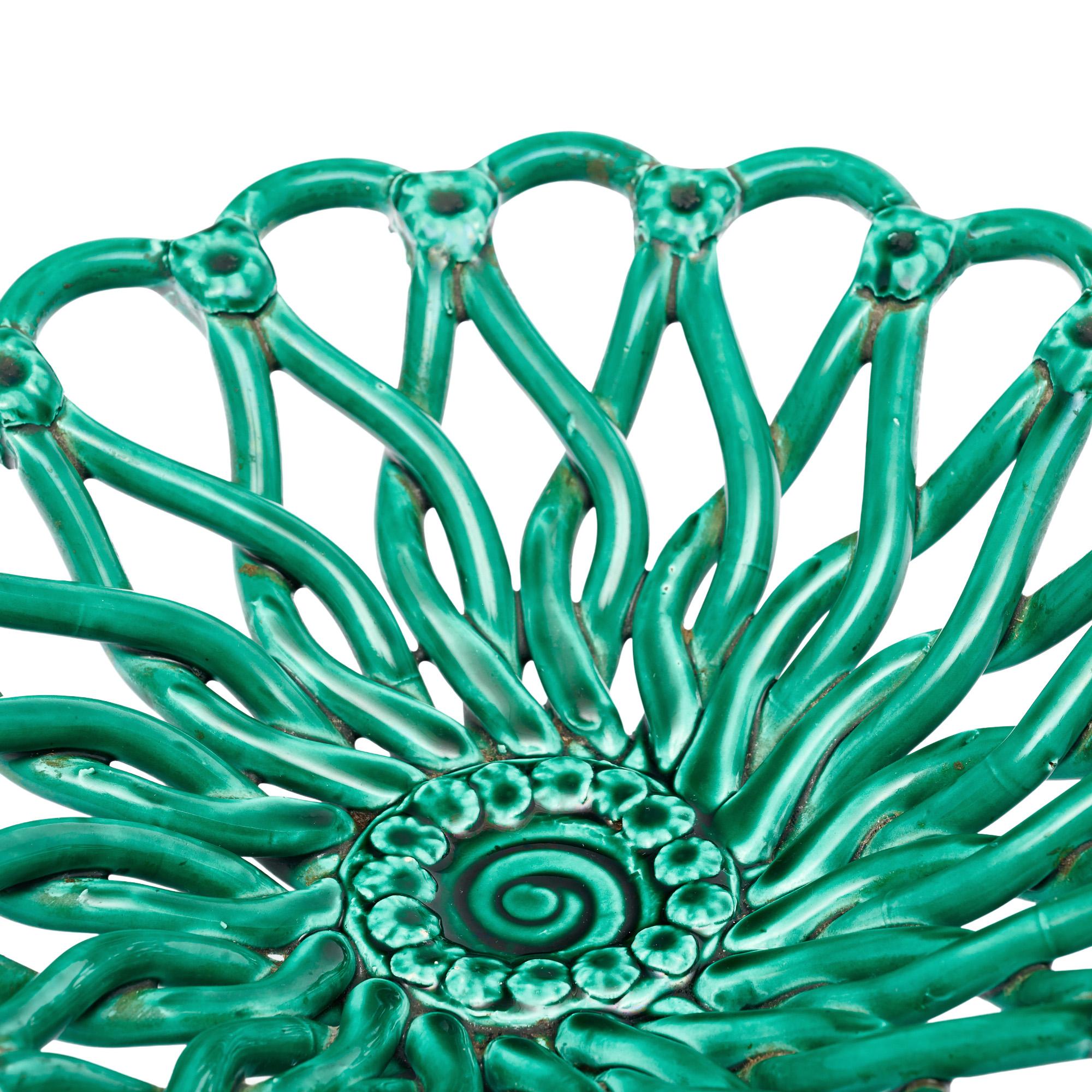 French Ceramic Teal Bowl For Sale 3