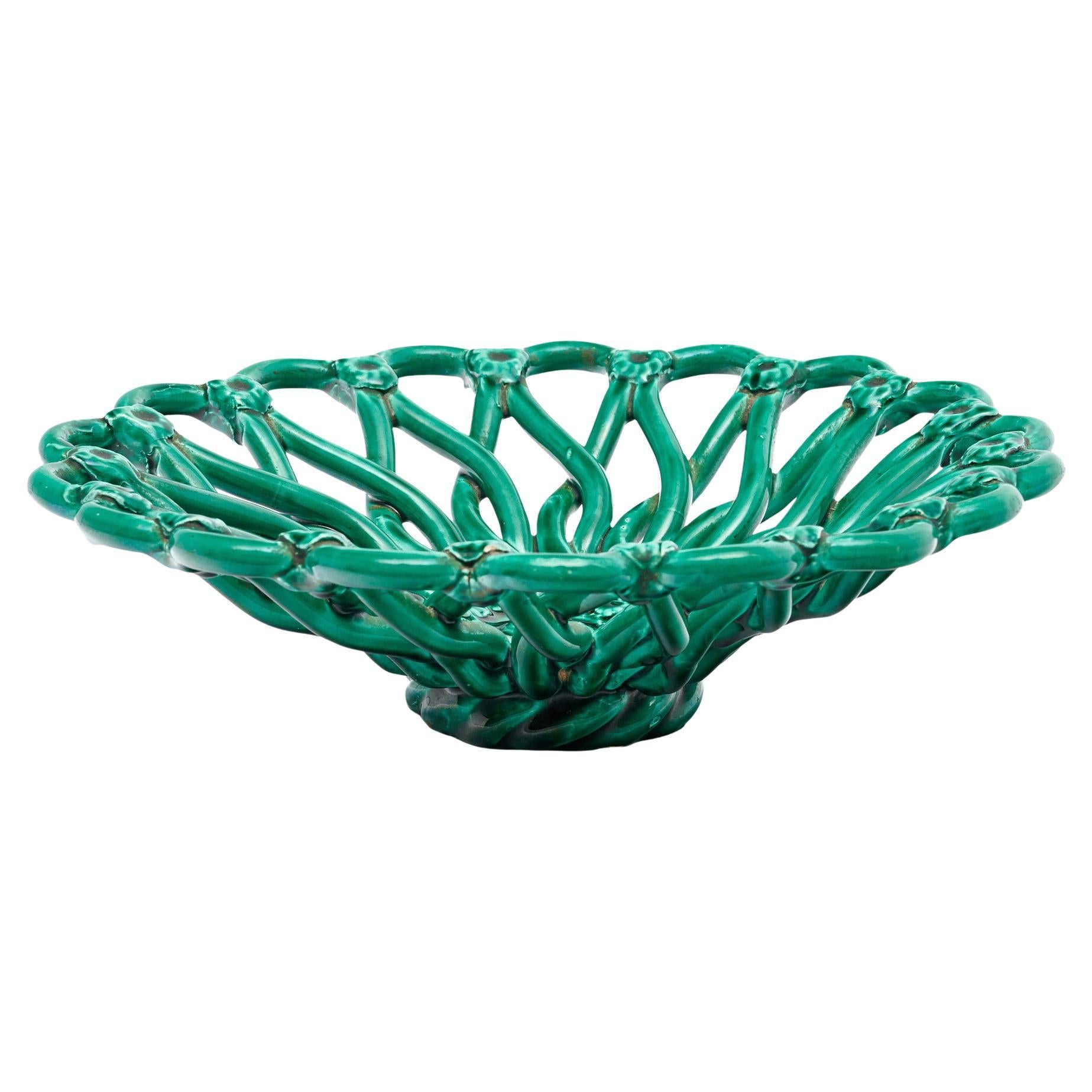 French Ceramic Teal Bowl