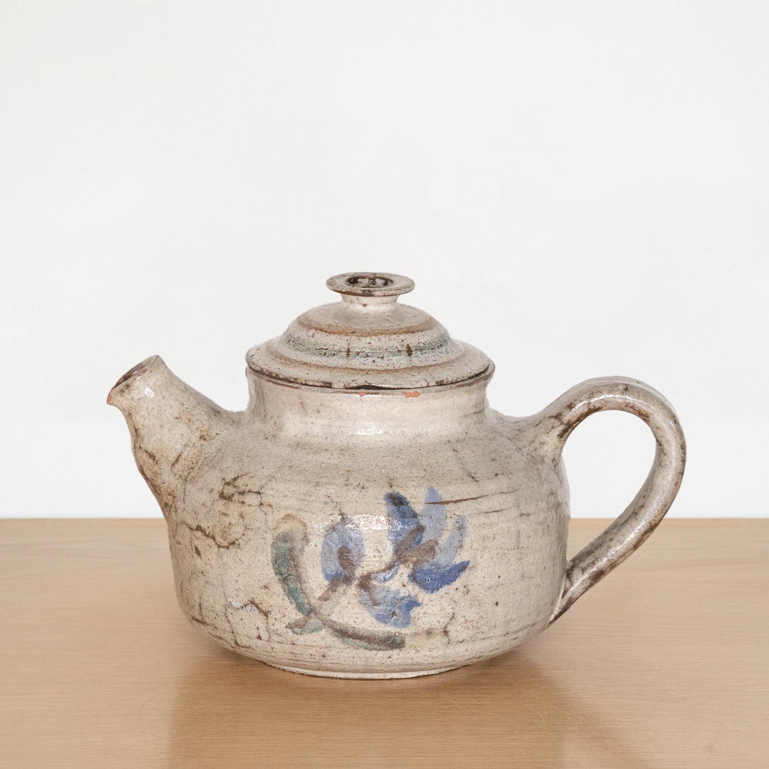 French Ceramic Teapot by Gustave Reynaud 1