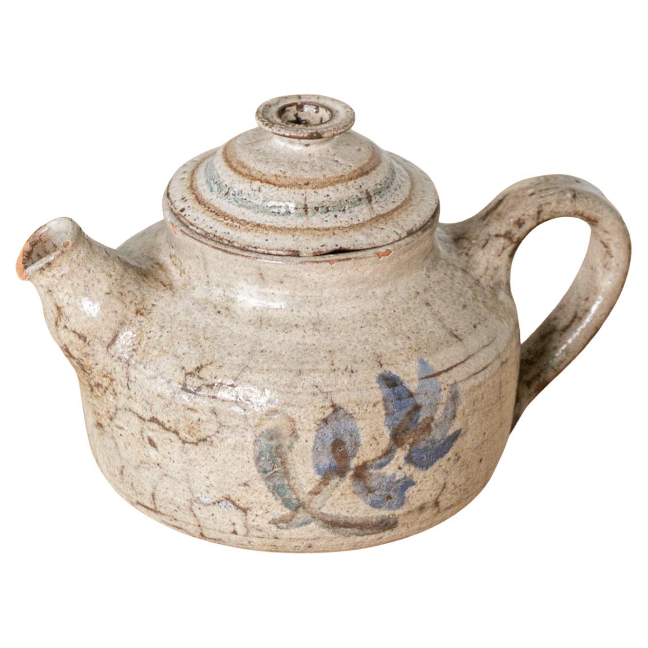 French Ceramic Teapot by Gustave Reynaud