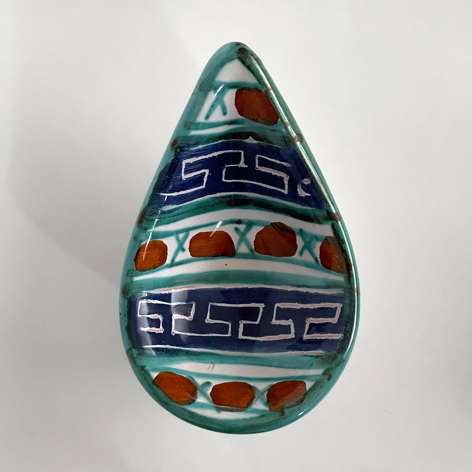 French Ceramic Teardrop Tapas Vessels by Robert Picault For Sale 5