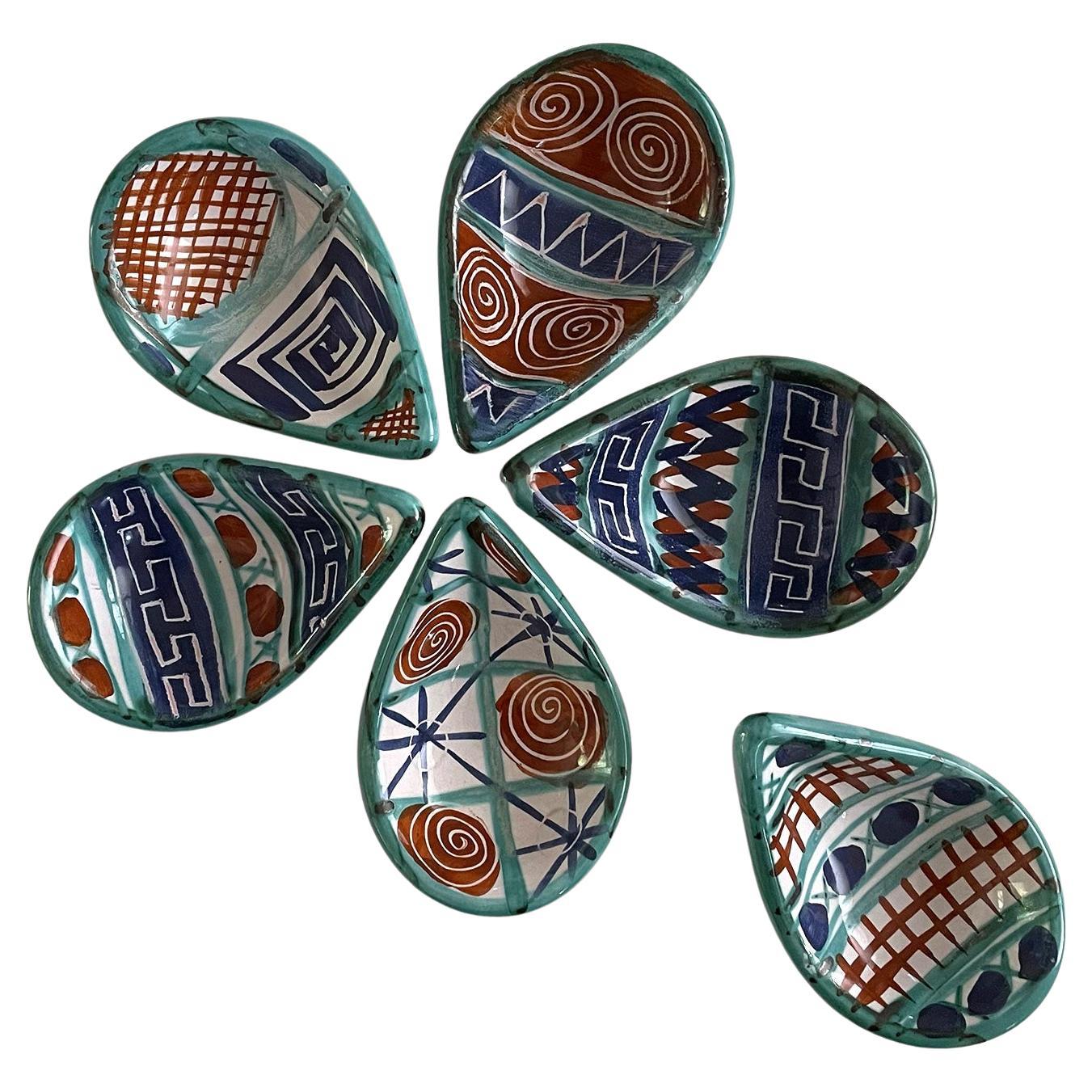 Tapas-Gefäße in Tropfenform aus Keramik von Robert Picault