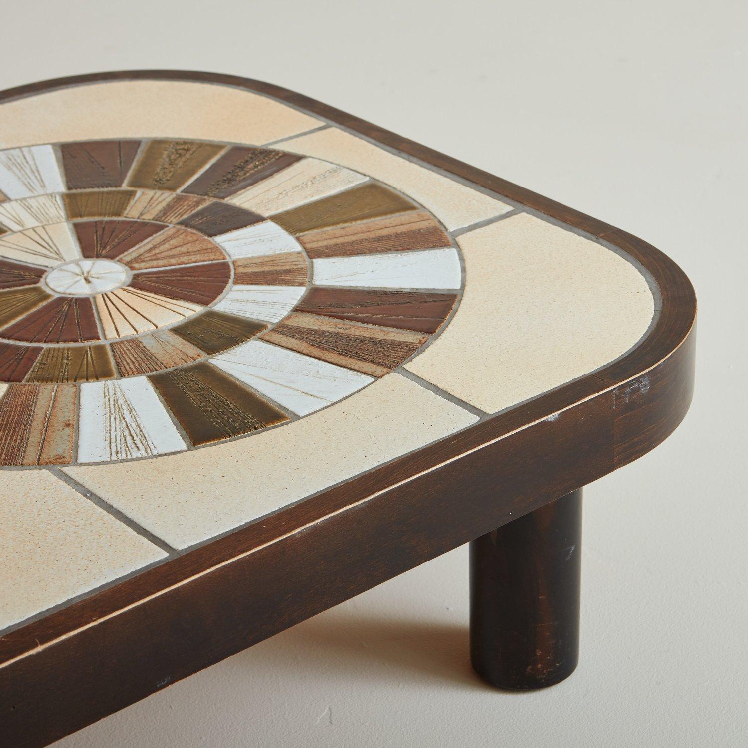 French Ceramic Tile Coffee Table by Roger Capron, 1960s 5