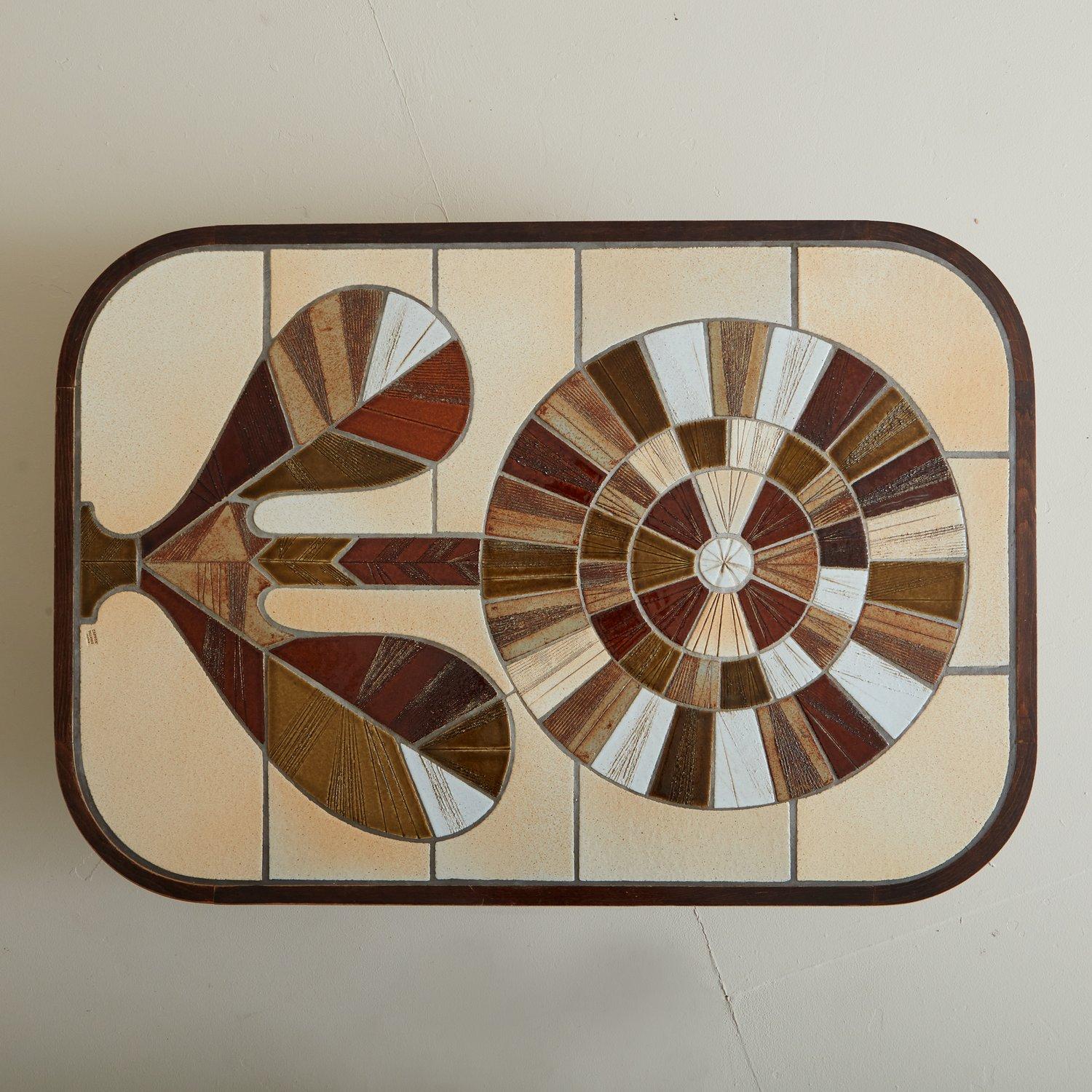 Mid-Century Modern French Ceramic Tile Coffee Table by Roger Capron, 1960s