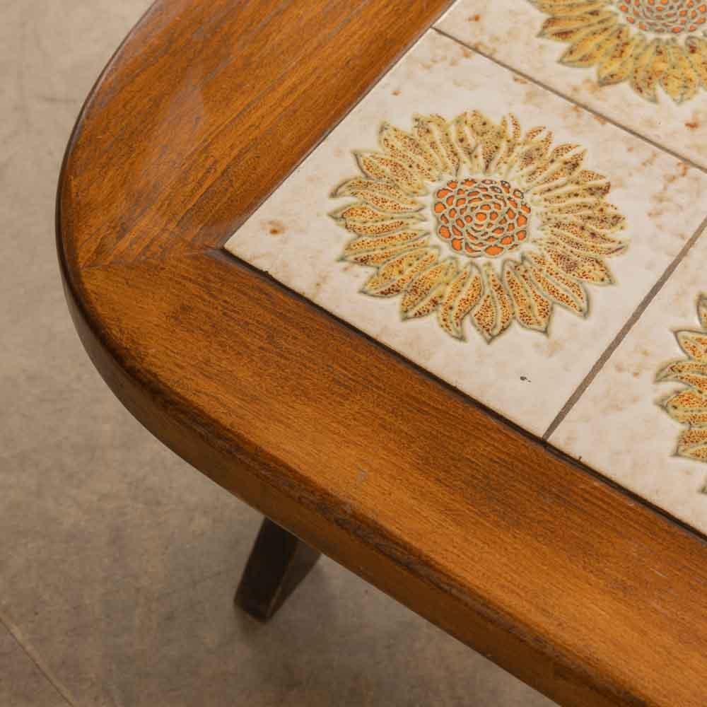 French Ceramic Tile Coffee Table For Sale 6