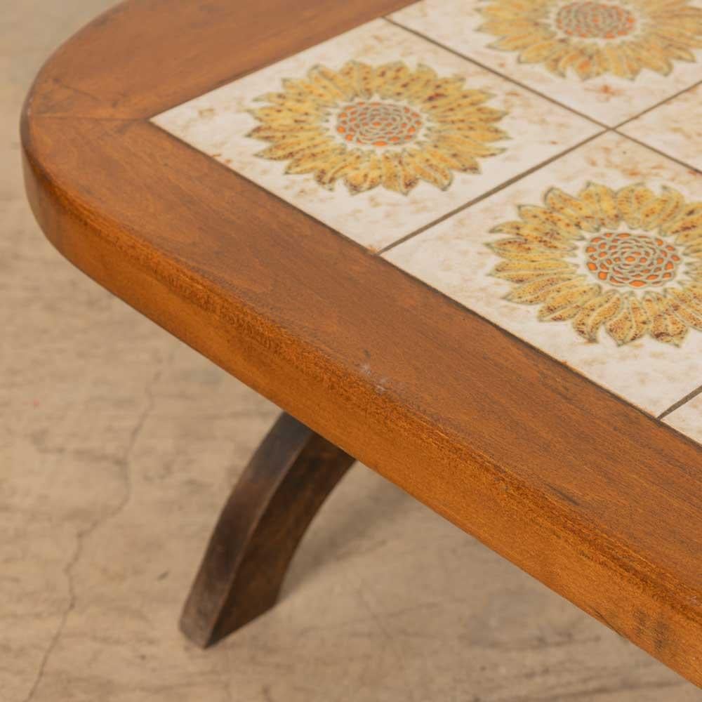 French Ceramic Tile Coffee Table For Sale 7