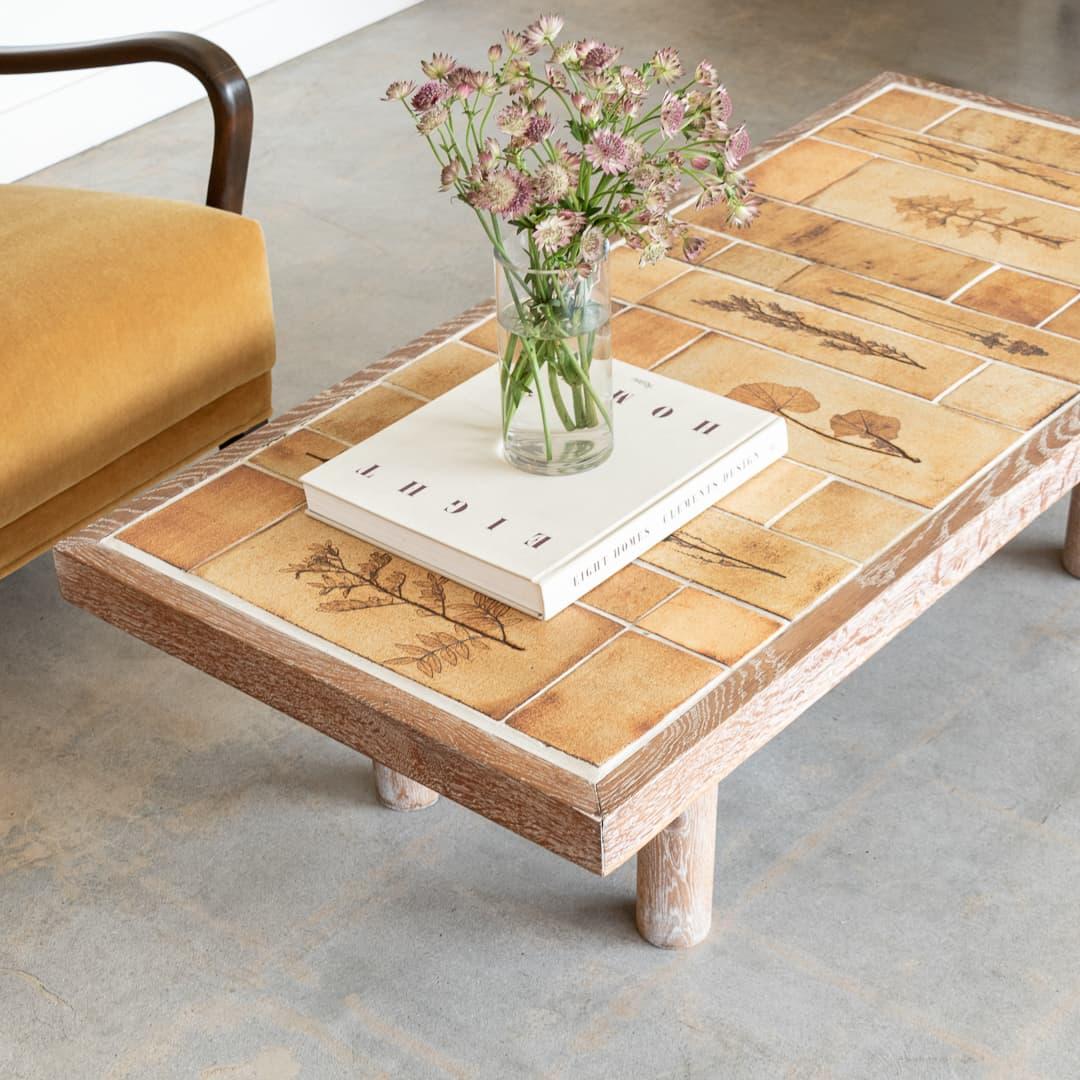 French Ceramic Tile Coffee Table  For Sale 9