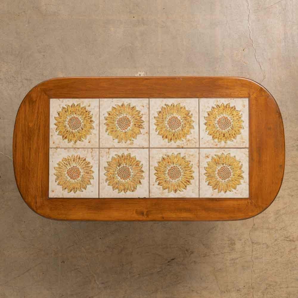 French Ceramic Tile Coffee Table For Sale 3