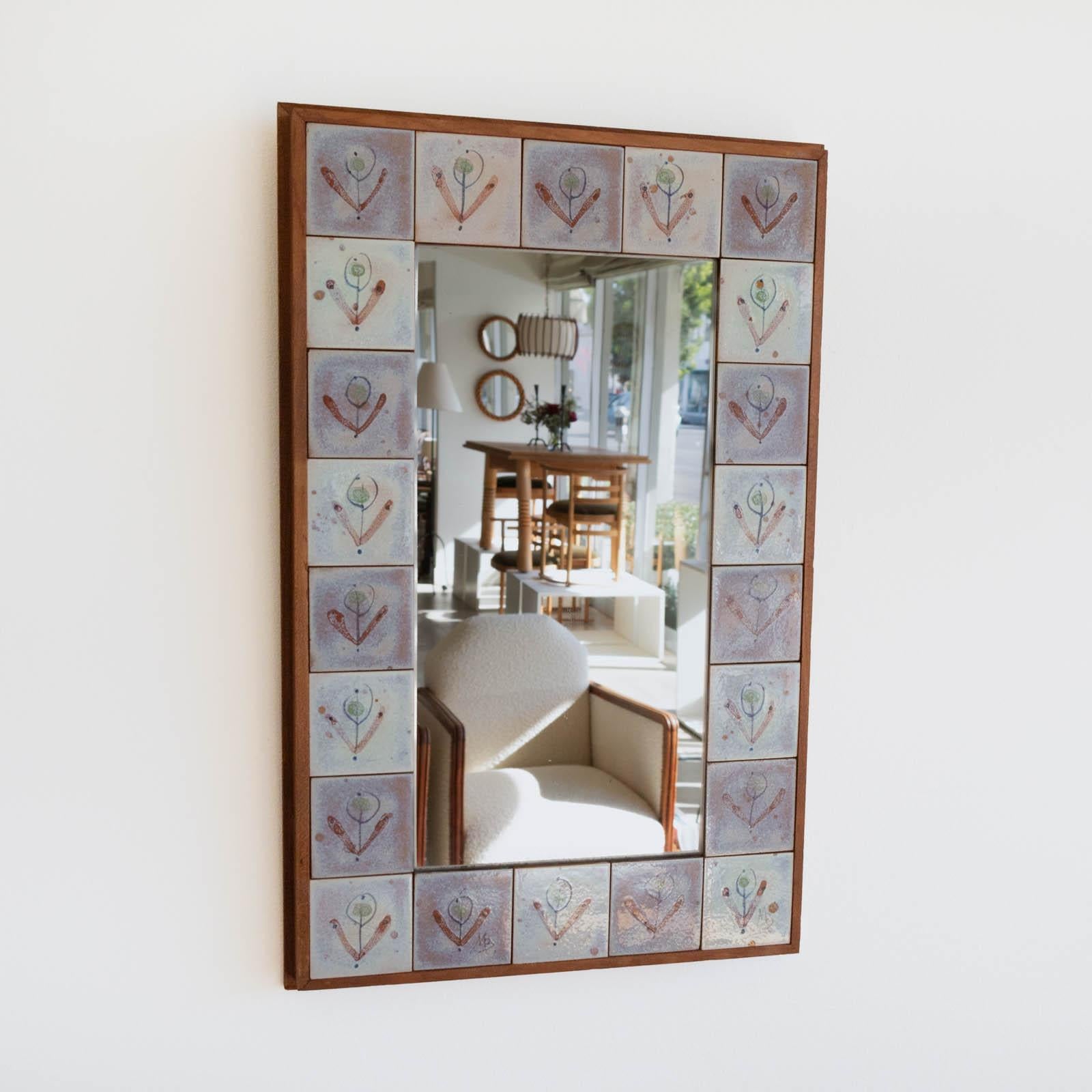 French Ceramic Tile Mirror 1