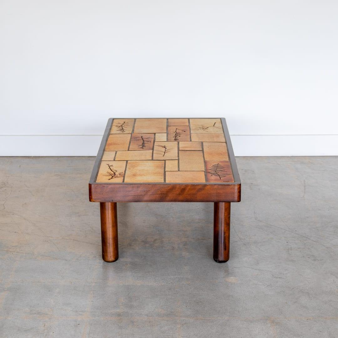 20th Century French Ceramic Tile Table by Vallauris For Sale