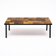 Tavolino con piastrelle in ceramica francese proveniente da Vallauris, intorno al 1970