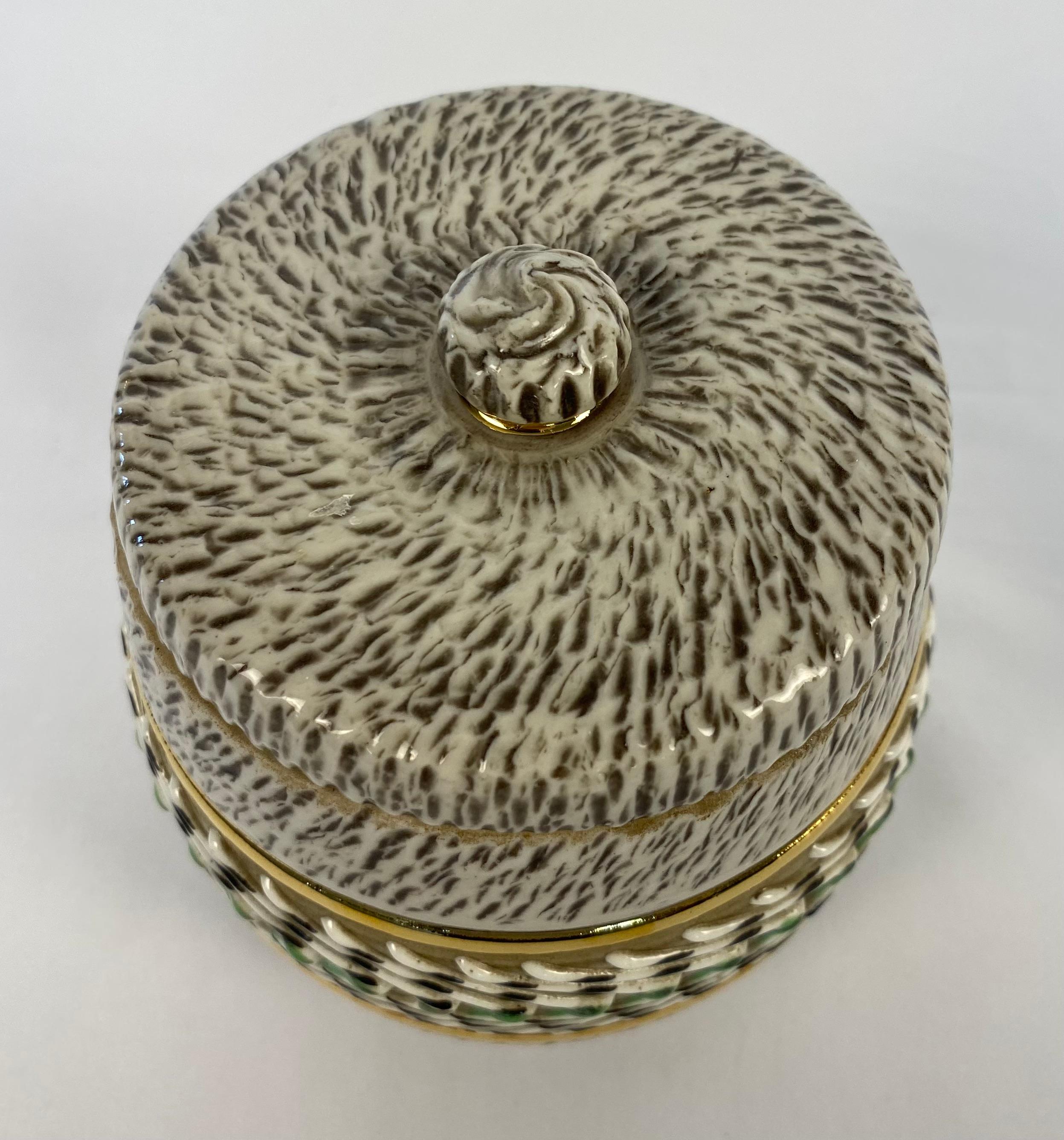 French Ceramic Jewelry Box Signed Lucien Brisdoux For Sale 1