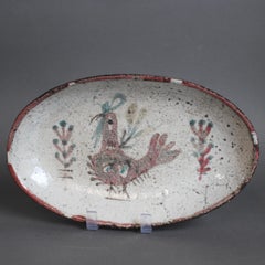 Vassoio in ceramica francese di Gustave Reynaud / Le Mûrier