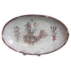 Vassoio in ceramica francese di Gustave Reynaud / Le Mûrier