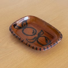 French Ceramic Tray with Painted Fruit