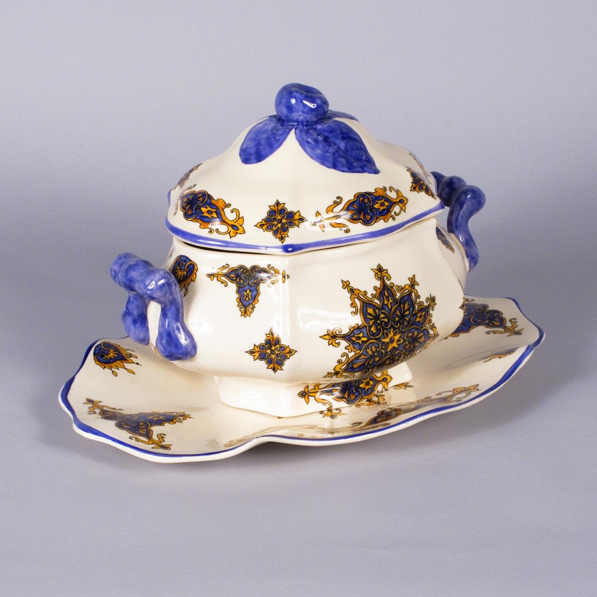 French Ceramic Tureen by Brachet Terrasson, 1950s 5
