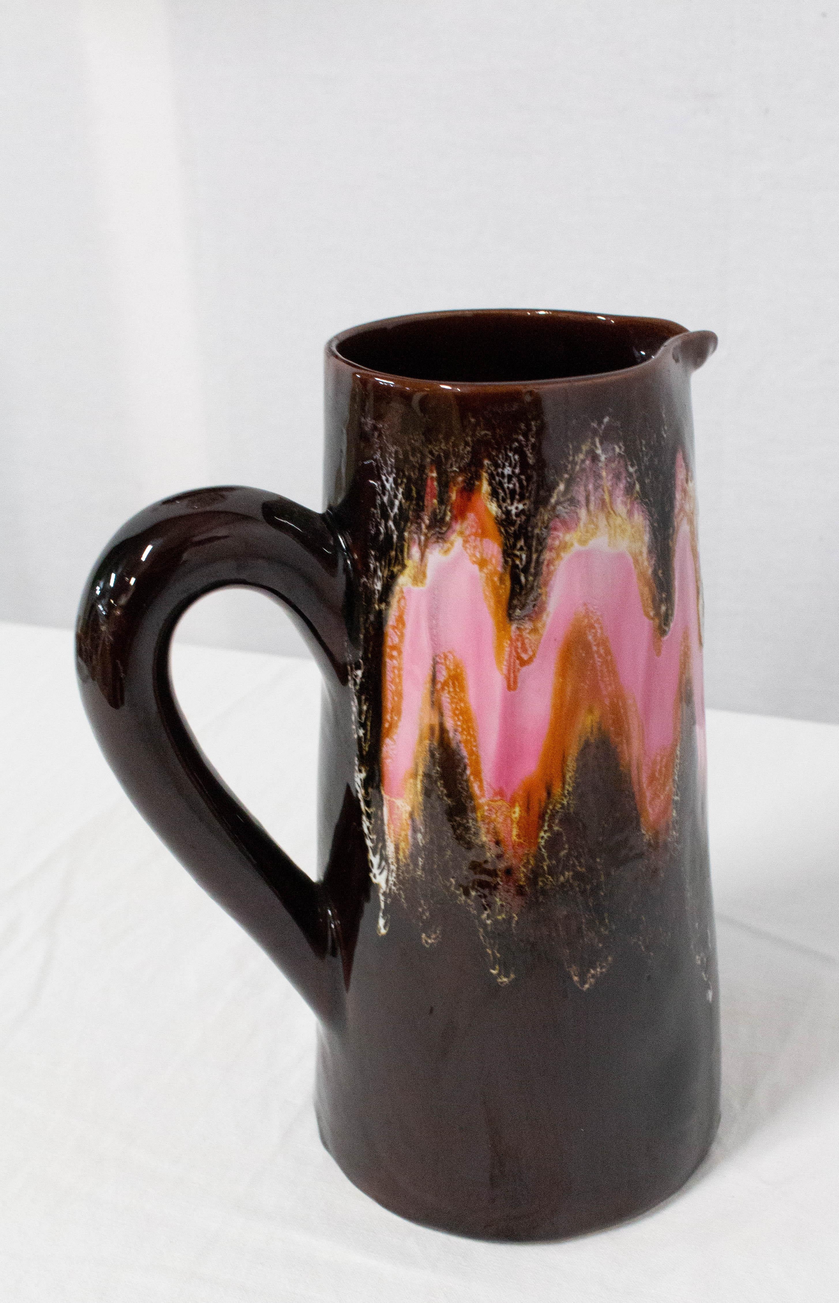 20th Century French Ceramic Vallauris Pitcher, Midcentury For Sale