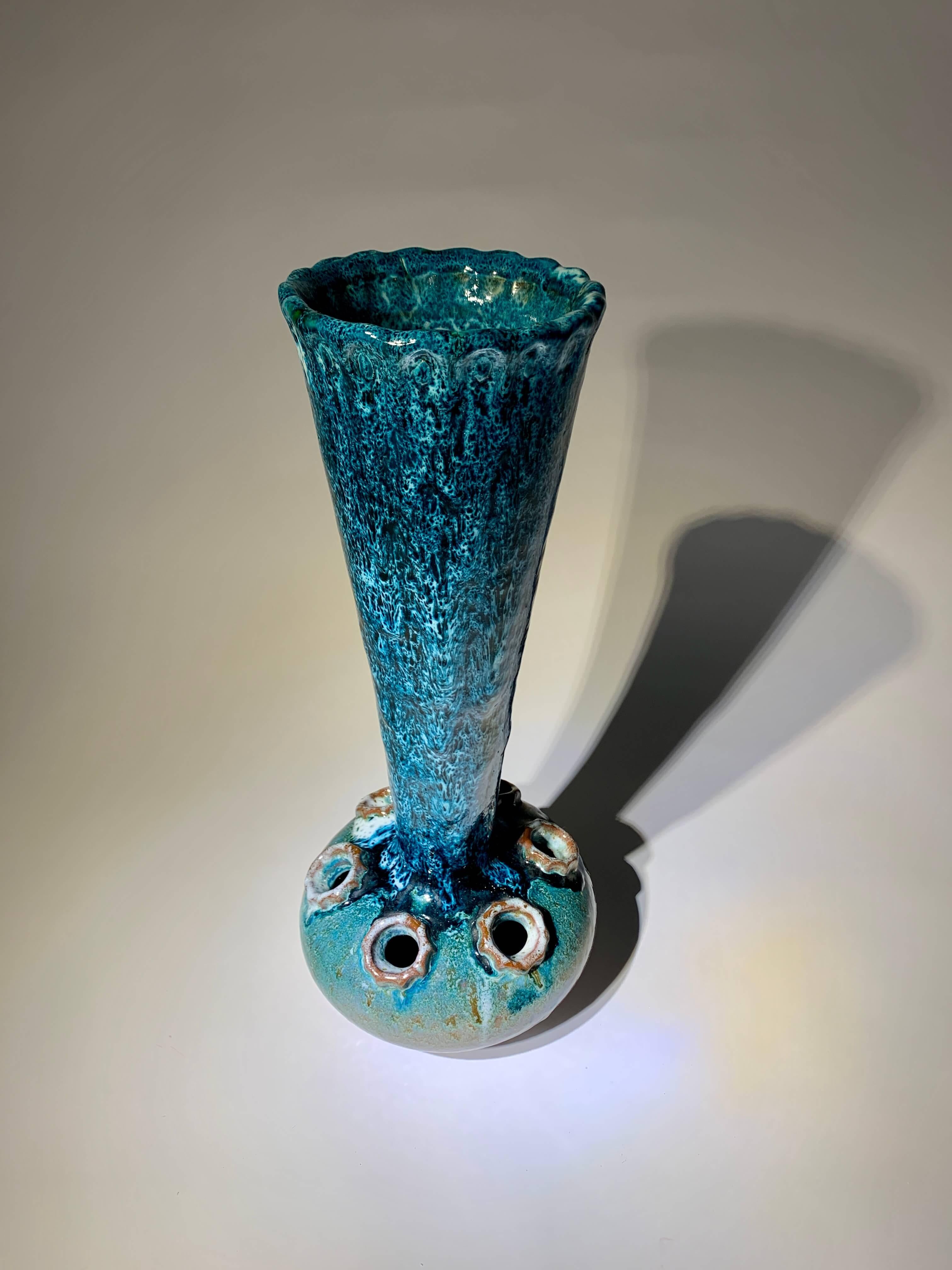 Mid-Century Modern French ceramic Vallauris vase 1950 For Sale