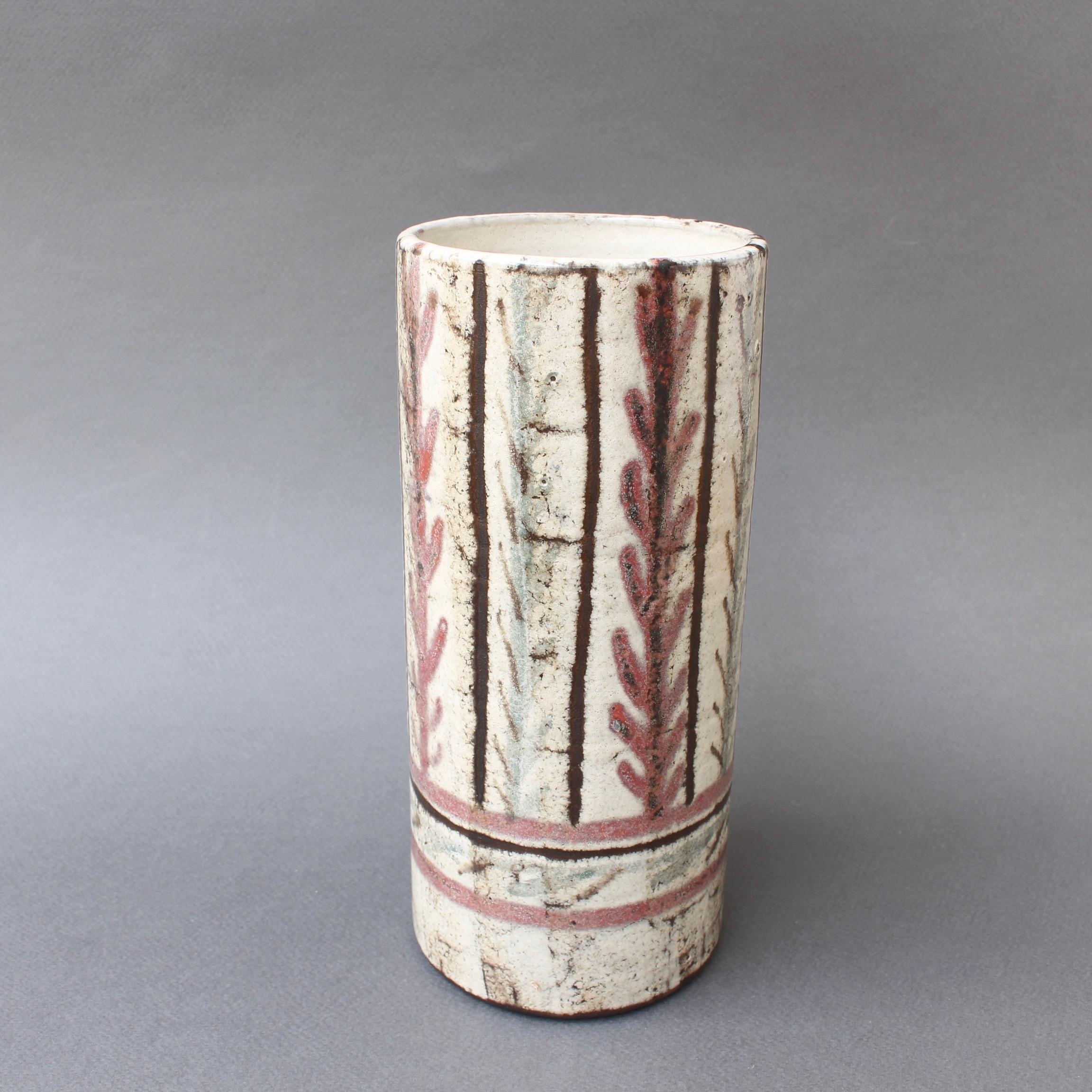 Mid-20th Century French Ceramic Vase by Gustave Reynaud, Le Mûrier, circa 1950s