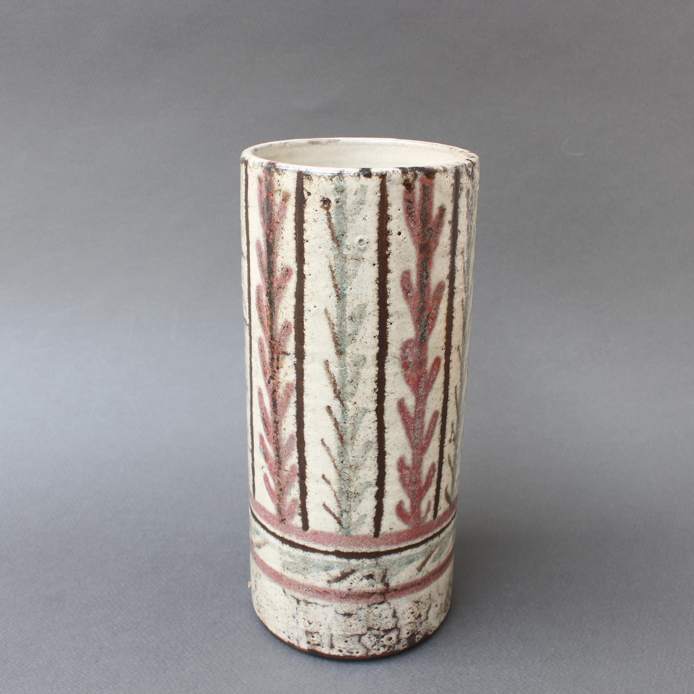French Ceramic Vase by Gustave Reynaud, Le Mûrier, circa 1950s 1