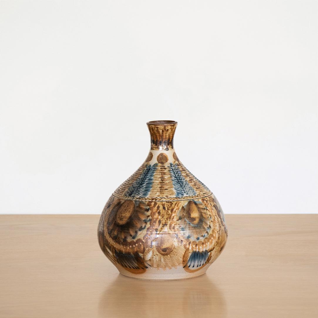French Ceramic Vase by Jean-Claude Courjault, Signed In Good Condition In Los Angeles, CA