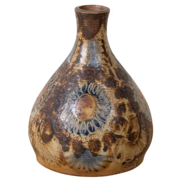 French Ceramic Vase by Jean-Claude Courjault, Signed For Sale