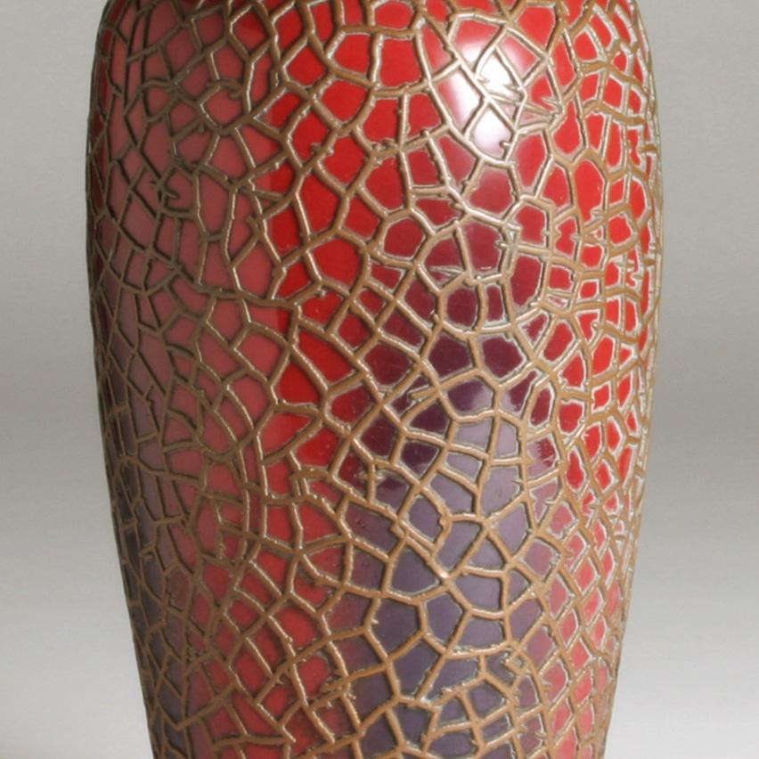 French Ceramic Vase by Jean Massier, c. 1915 In Good Condition In New York, NY