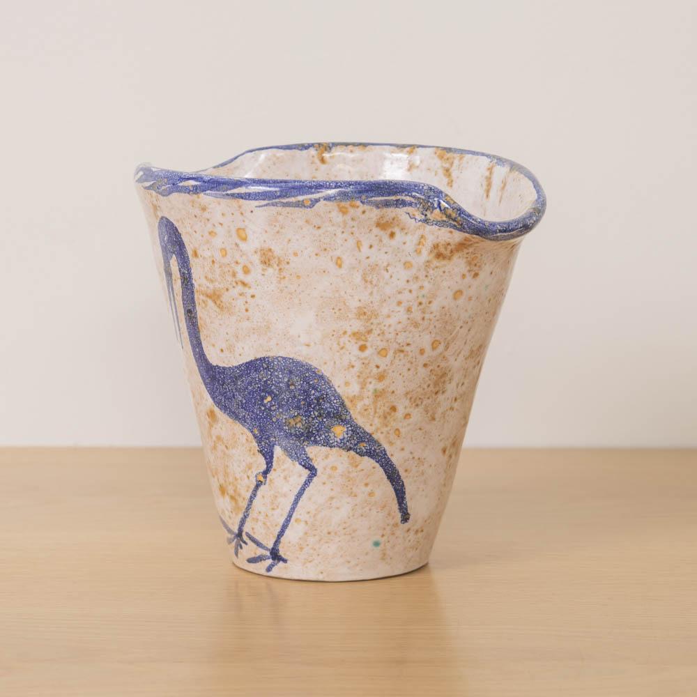 Französische keramikvase von Nissy Annecy (Mitte des 20. Jahrhunderts) im Angebot