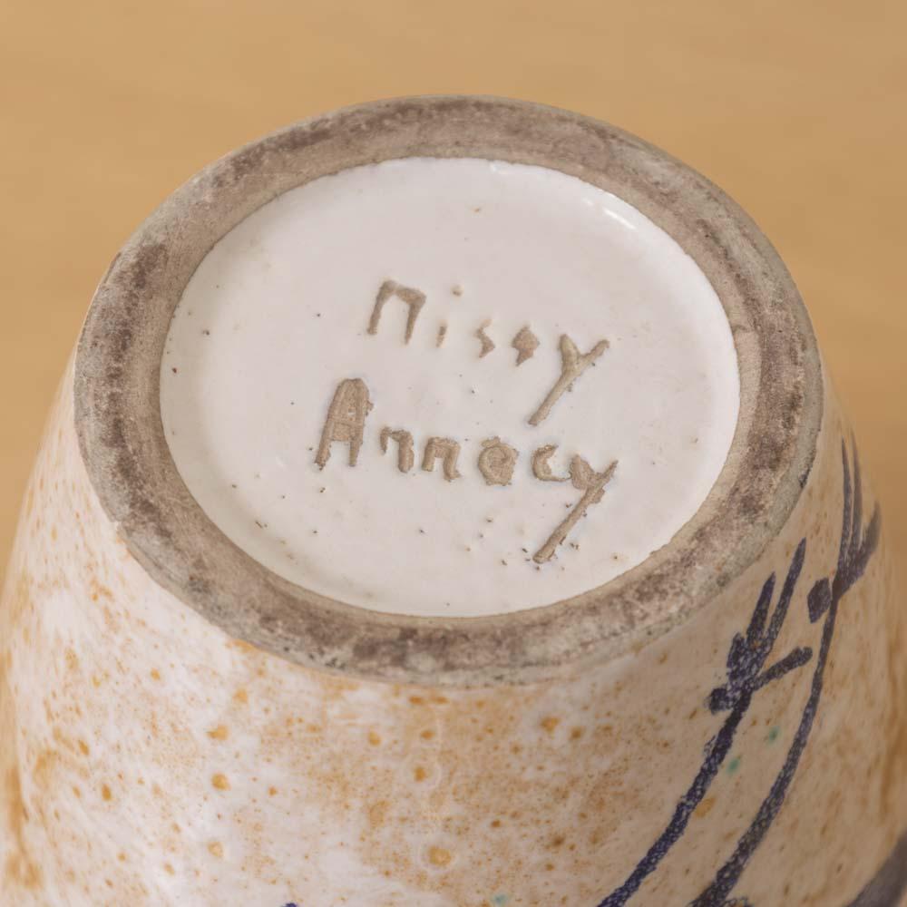 Französische keramikvase von Nissy Annecy im Angebot 4