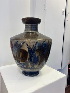 Jarrón francés de cerámica Primavera del siglo XX