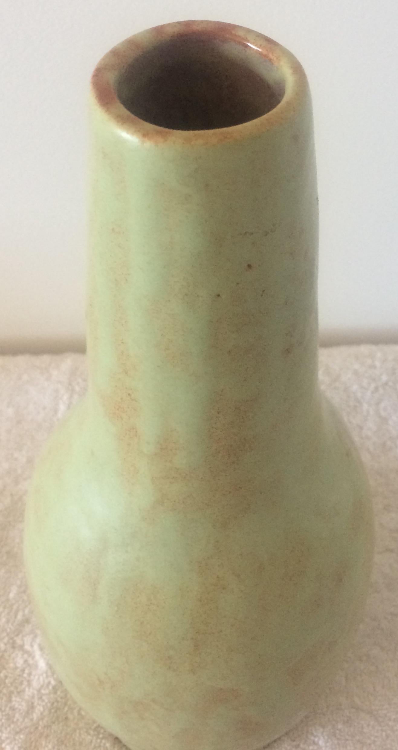 French Ceramic Vase from Vallauris Signed Chabrol For Sale 2
